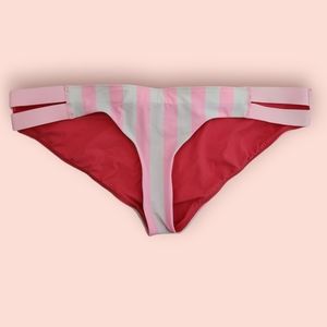 lululemon athletica Striped Pink and Red Bikini Bottom